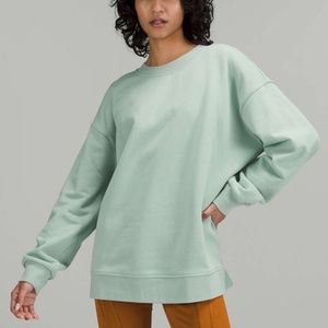 Lululemon perfectly oversized crew size 6 silver blue Terry